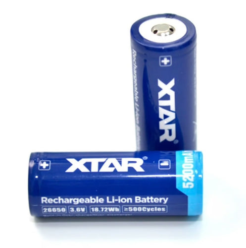 26650 Li-ion Battery 3.6V 5500mAh High Discharge Protected Cell (2 Batteries)