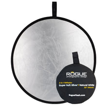 Load image into Gallery viewer, Rogue 2-in-1 Super Soft Silver / Natural White Collapsible Reflectors
